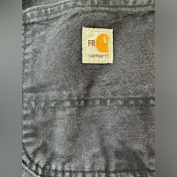 Carhartt Men’s FR Washed Duck Work Dungaree Dark Navy 100791-410 (Sz 42 X 30) - Picture 4 of 11